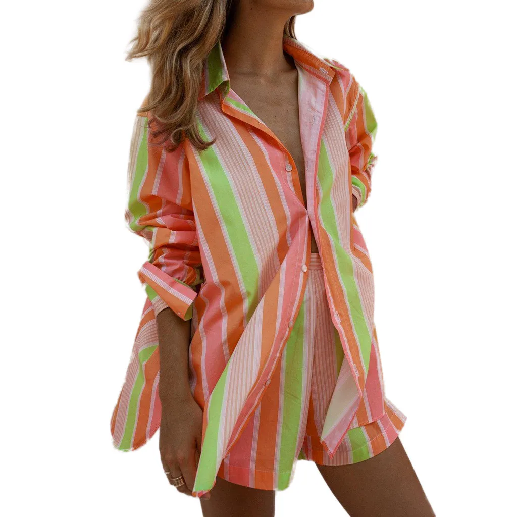 Женский спортивный костюм в полоску Home & Nest комплект из 2 предметов свободная