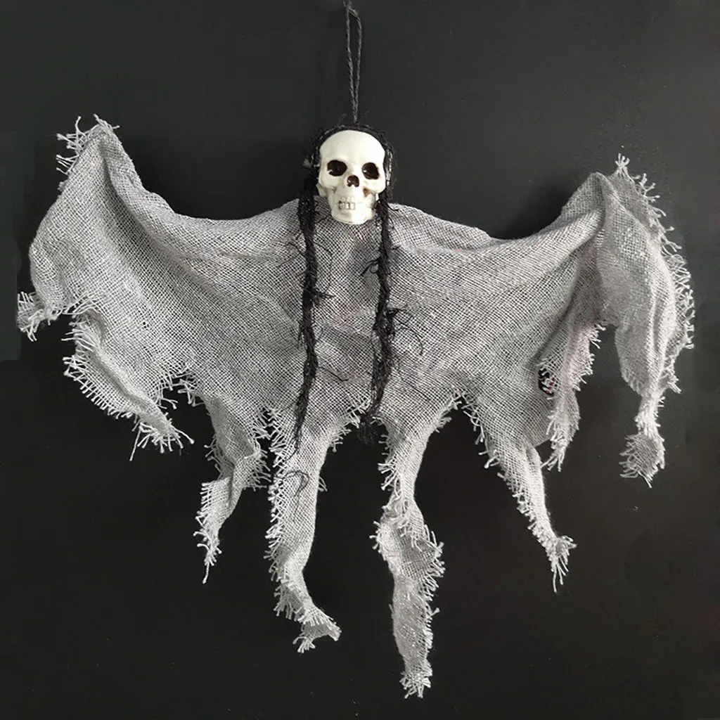 

Halloween Skull Ghost Ornament Kids Gift Hanging Skeleton Spook Wizard Pendant Teenagers Wandering Haunted House Decoration
