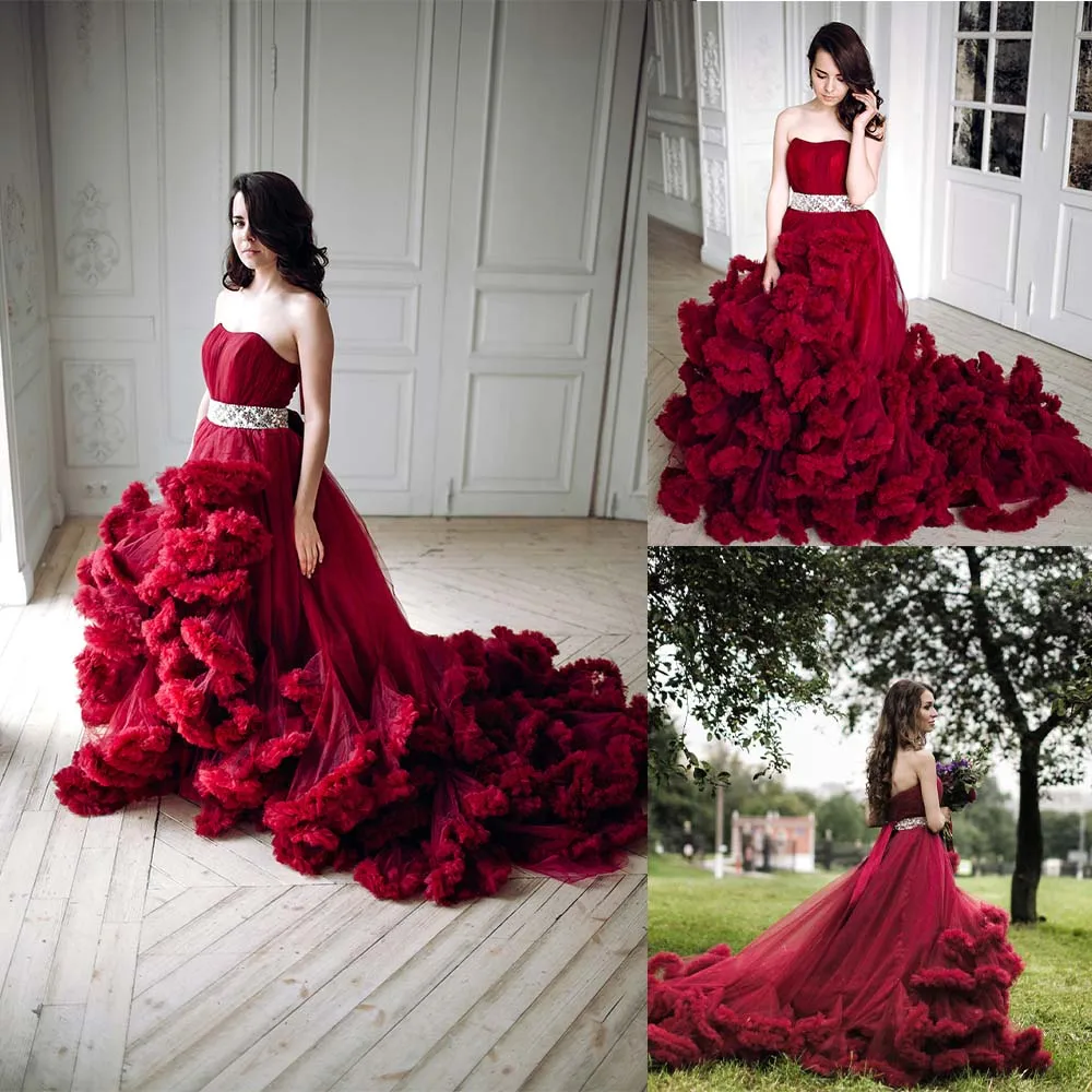 

Off Shoulder Red Long Evening Dress Party Elegant Robe De Soiree Detachable Sleeves Floor Length Prom Dresses With Belt