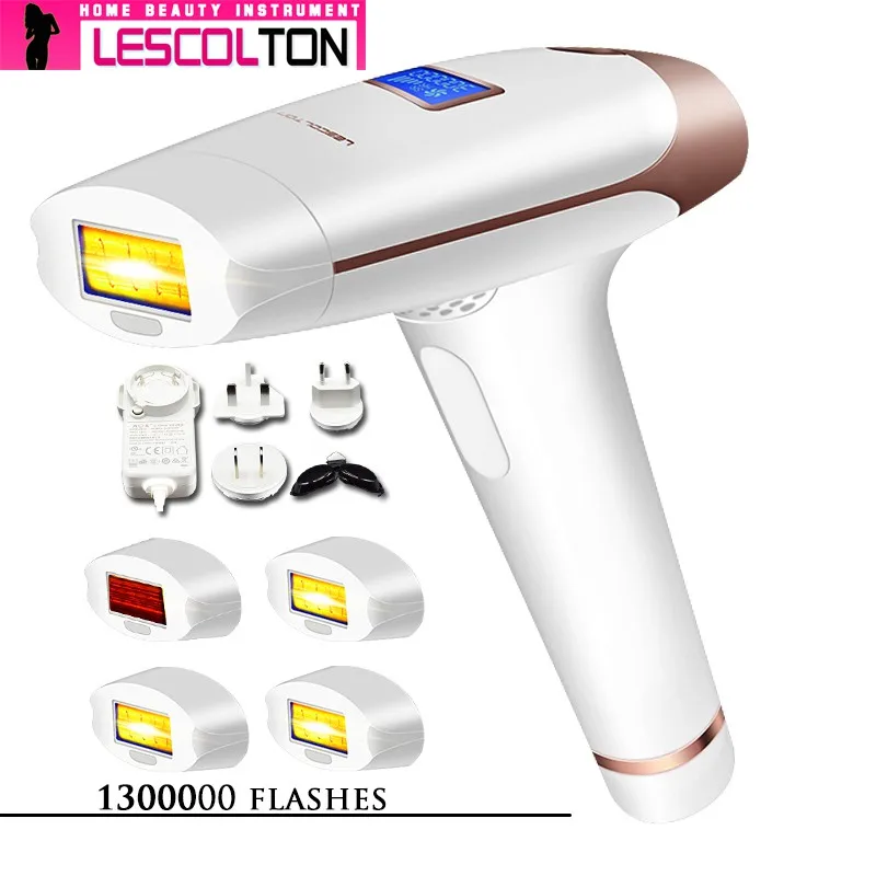 1300000times white Lescolton 6в1 5в1 4в1 IPL лазерная Машинка для удаления волос лазерный эпилятор постоянный Депилятор Электрический 1900000 импульсный - Цвет: 1300000times white