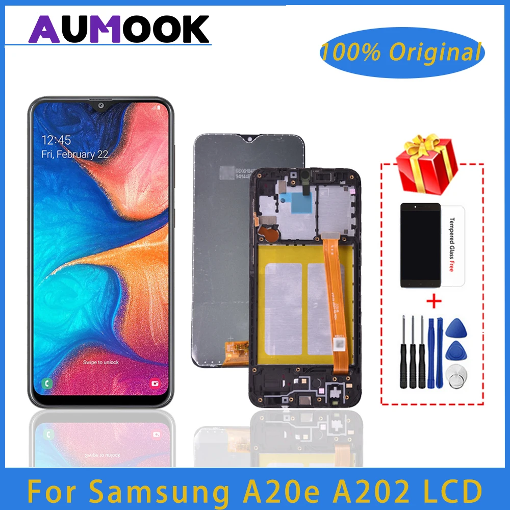 

Original For Samsung Galaxy A20e LCD Display Touch Screen Digitizer Assembly A202 A202F Replace For SAMSUNG A20e LCD Screen