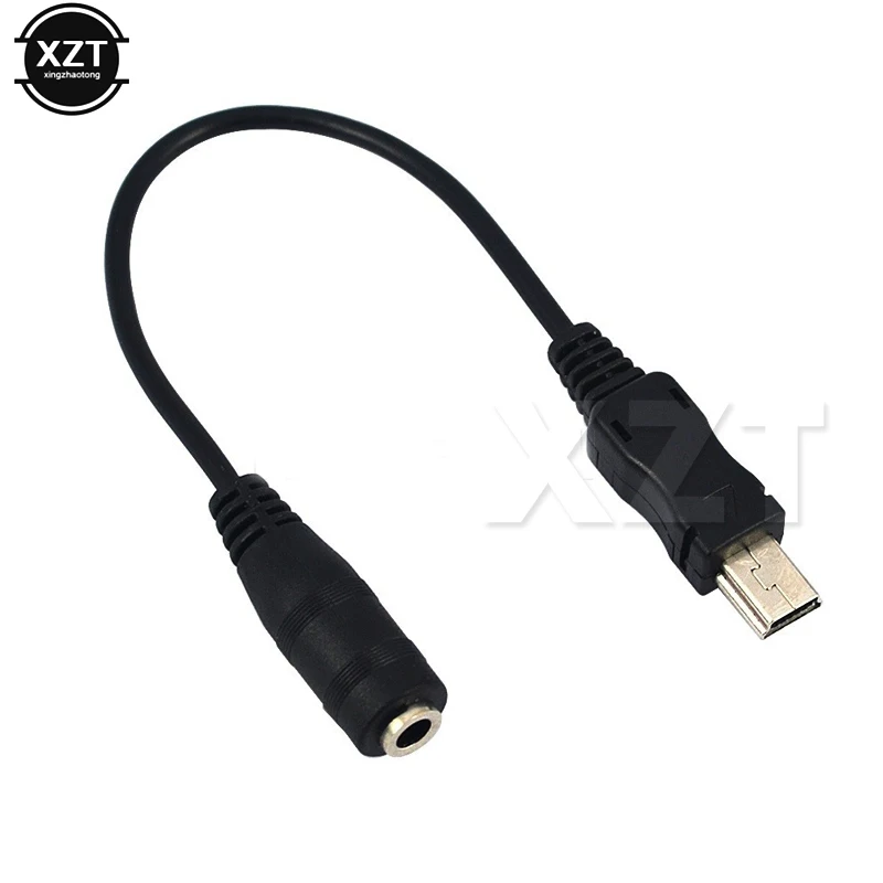 Мини-usb штекер 3 5 мм разъем Женский аудио кабель Шнур для активного зажима