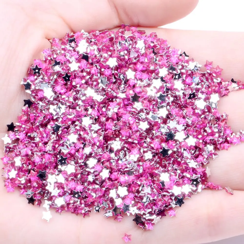 04 pink 3x3 мм пентаграмма 10000/1200 шт Акриловые стразы с плоской задней частью для дизайна ногтей DIY рукоделие Изготовление ювелирных изделий для ноутбука Свадебные платья украшения - Цвет: 04 pink