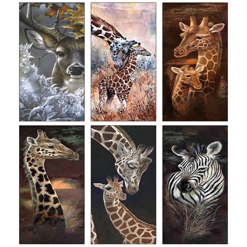 

Animal zebra Diamond Embroidery 5D DIY Diamond Painting Christmas Tigers And Giraffes Cross Stitch Full Rhinestone Mosaic
