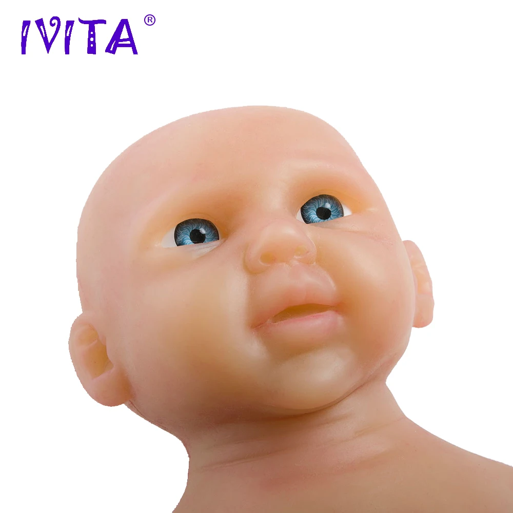 IVITA WG1520 48 см 3500 г силиконовые возрождающиеся Младенцы реалистичные голубые глаза