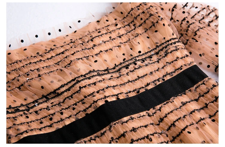 2020 Новое поступление высококачественное платье в горошек с блестками|Женские