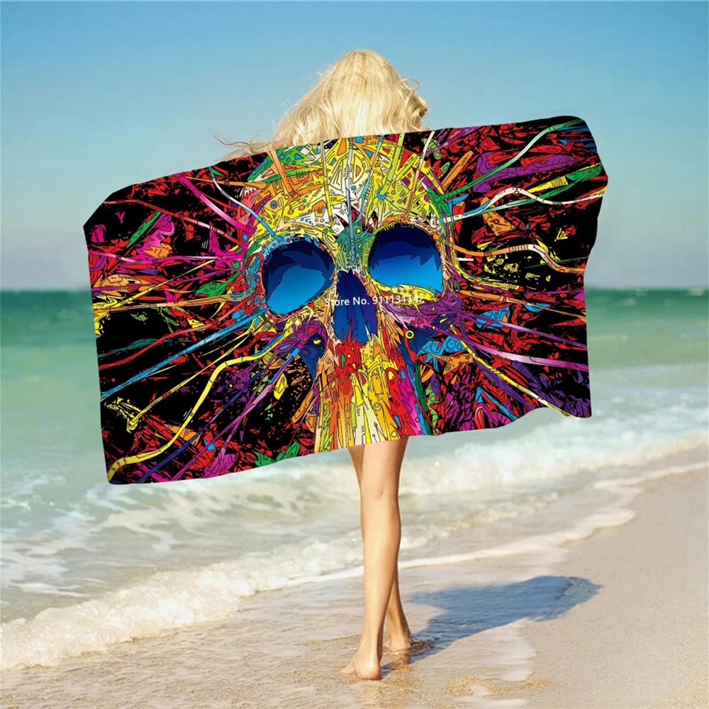 Стильное банное полотенце красочного дизайна 3D цифровая печать прямоугольное