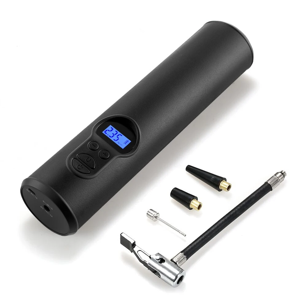 Barato Mini Compresor De Aire Portátil, Inflador De Neumáticos De Mano Con Luz LED LCD Digital, Ion De Litio, 12V, 150PSI, Para Coche, Bicicleta, RV