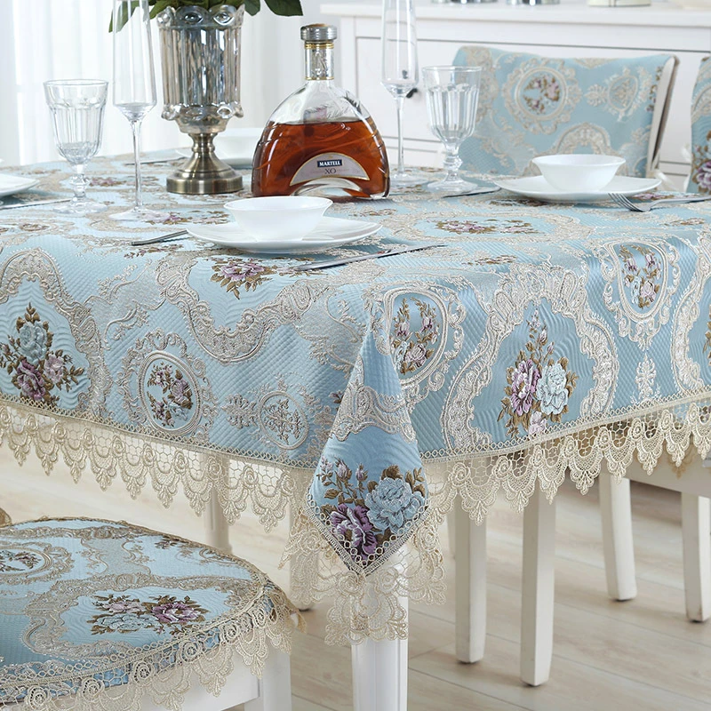 

Luxury Lace Edge Tablecloth Delicate Embroidery Table Cloth Home Restaurant Decoration Table Cover manteles de mesa rectangular