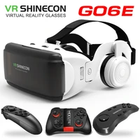new vr shinecon g06e 3d glasses mobile phone video movie for 4 7 6 53 helmet cardboard virtual reality smartphone with gamepad