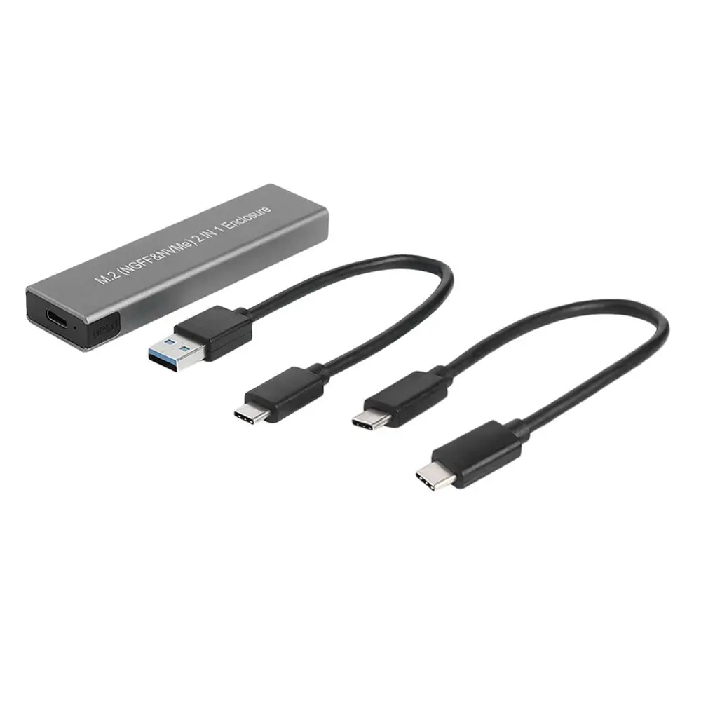 Чехол M.2 SSD NVME на USB3.1 Type C GEN2 M/B Key двойной сигнал M2 PCIe NGFF адаптер корпуса для