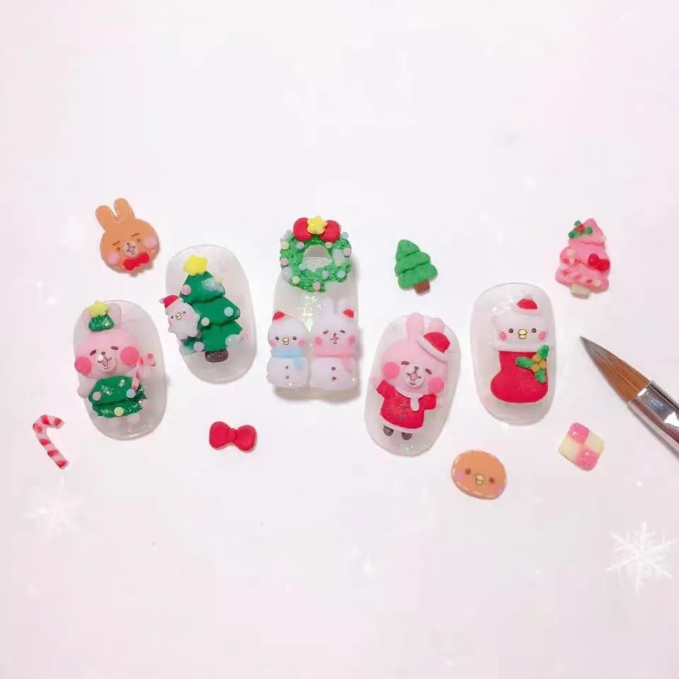 1 шт. Рождество Хэллоуин Снежинка 3D акриловая Форма для ногтей дворцовые