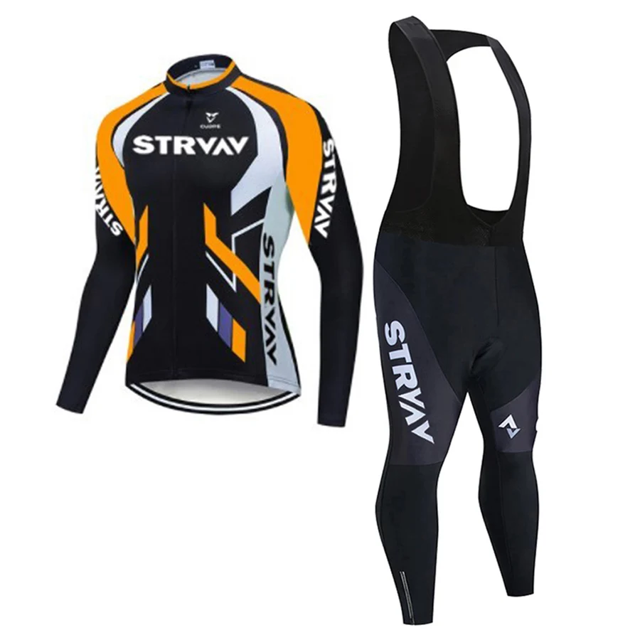 

Cycling Jersey 2021 Team Strvav Road Bike Spring summer Cycling Clothing MTB Cycling Bib Pants Men Ropa Ciclismo Triathlon