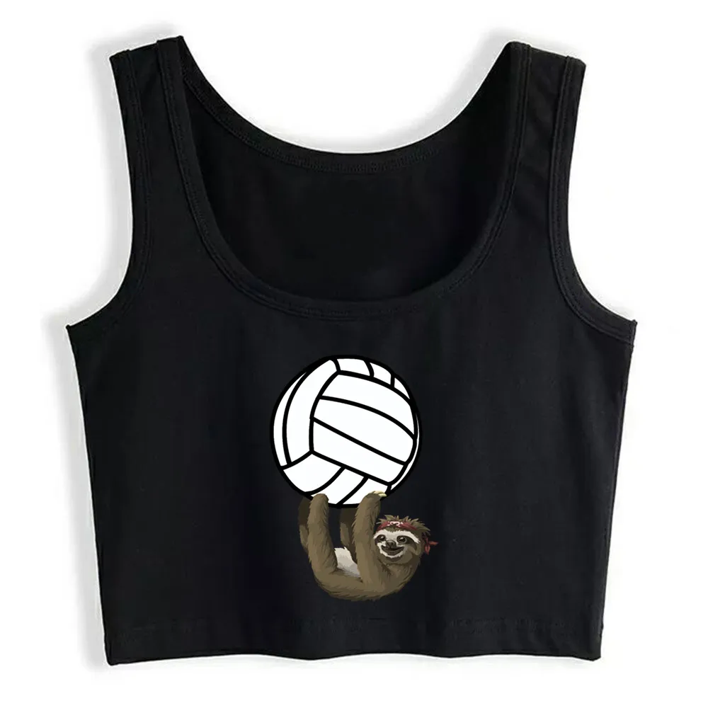 

Crop Top Women Volleyball Sloth Harajuku Tank Top Women Casual Women Clothes