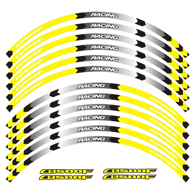 

Hot sell Motorcycle Rim Wheel Decal Accessory Reflective waterproof Sticker for Honda CB500F CB500X