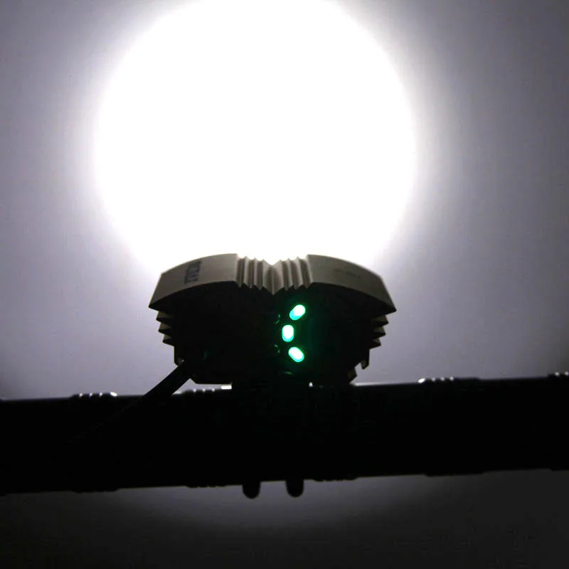 5000лм водонепроницаемый 2 x XM L U2 светодиодный велосипедный светильник + 4*18650 или