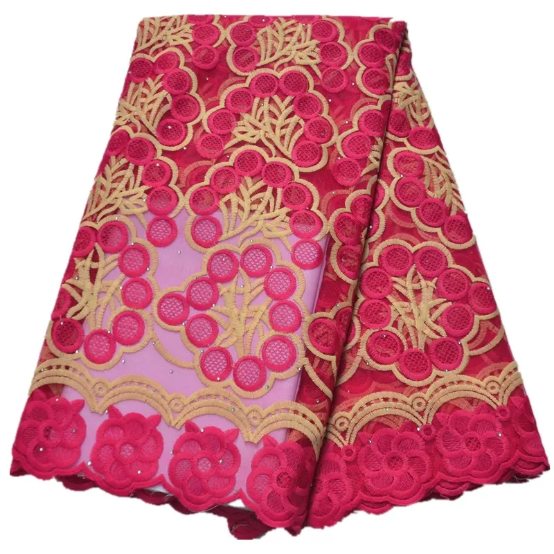5 ярдов новая фиолетовая кружевная ткань нигерийская 2019 высококачественное