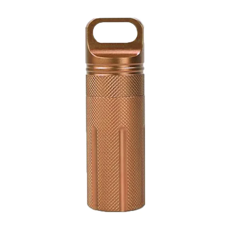 Капсула Survive seal trunk EDC водонепроницаемый поход коробка контейнер чехол на открытом воздухе сухая бутылка держатель для хранения лагерь медицина матч таблетки - Цвет: Brown