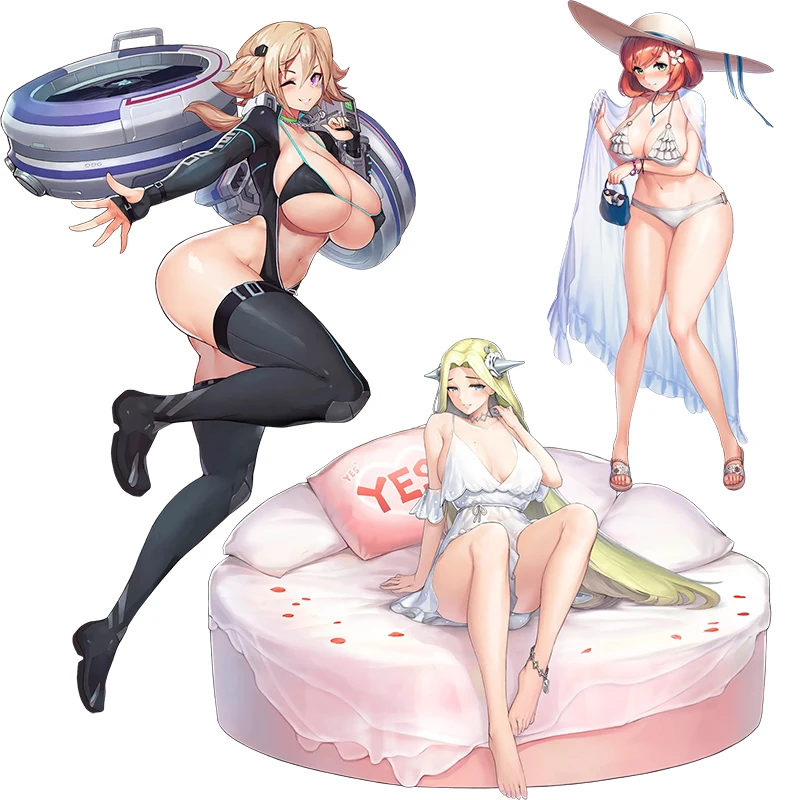 

Sexy Anime Girl Decal Raven Last Origin Sticker for Laptop Car Label Studio Wall Sticker Home Decoration