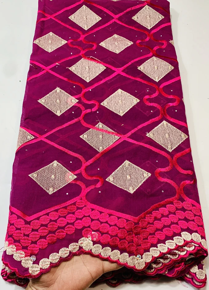 Кофейная швейцарская вуаль кружева в Швейцарии Высококачественная африканская