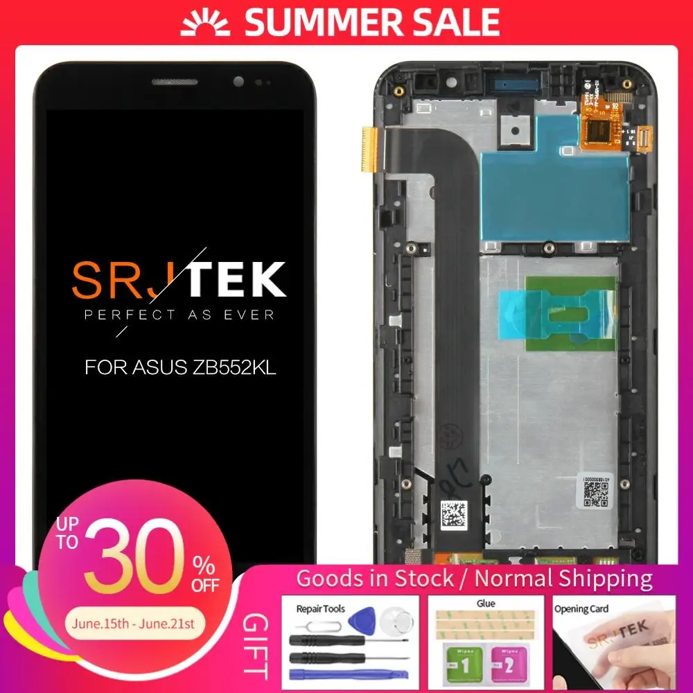 Гарантия 5 0 '񟫰x1080 LCD для Asus Zenfone GO ZB552KL ЖК дисплей сенсорный экран дигитайзер