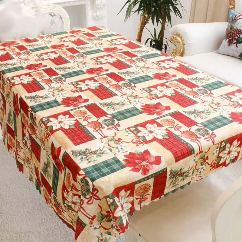 Новогоднее Рождественское украшение 2020 скатерть для дома кухни столовой