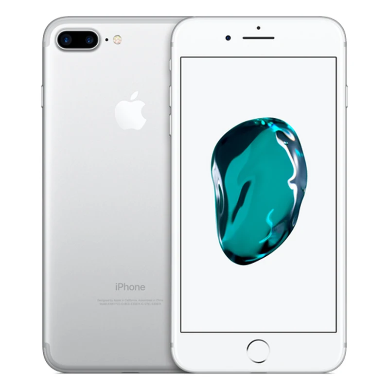 Silver Разблокированный Apple iPhone 7 Plus, 3 Гб оперативной памяти, Оперативная память 32/128 ГБ/256 ГБ Встроенная память iOS Телефон Quad-Core отпечатков пальцев 12MP 4 аппарат не привязан к оператору сотовой связи разблокировать телефон - Цвет: Silver