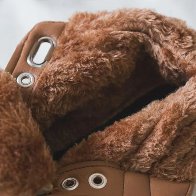 

WDHKUN Fur Women's Sneakers 2020 Warm Platform Snow Boots Women Winter High Top Lace Up Casual Shoes Size 40