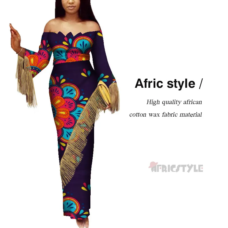 Платье женское вечернее в африканском стиле с цветочным принтом WY5359 |