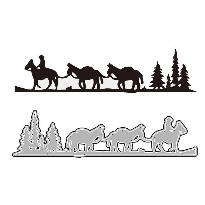 Grite 2019 трафареты из металла и стали для вырезания лошадиных поездок изготовления