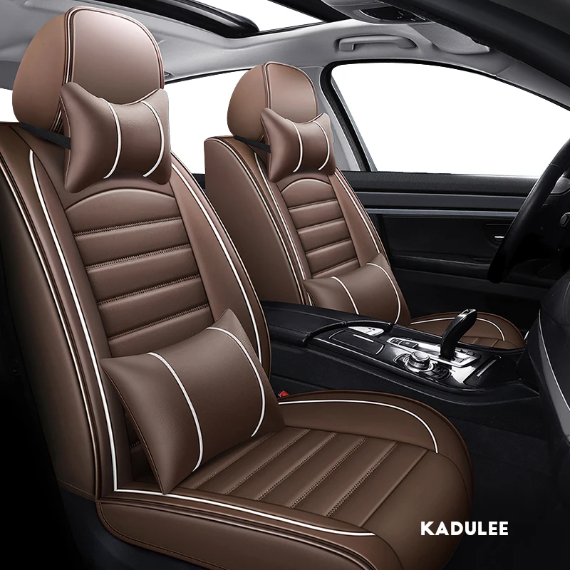 KADULEE leather car seat covers For Peugeot all models 201 205 206 207 2008 3008 301 306 307 308 405 406 407 4008 5008 car seats