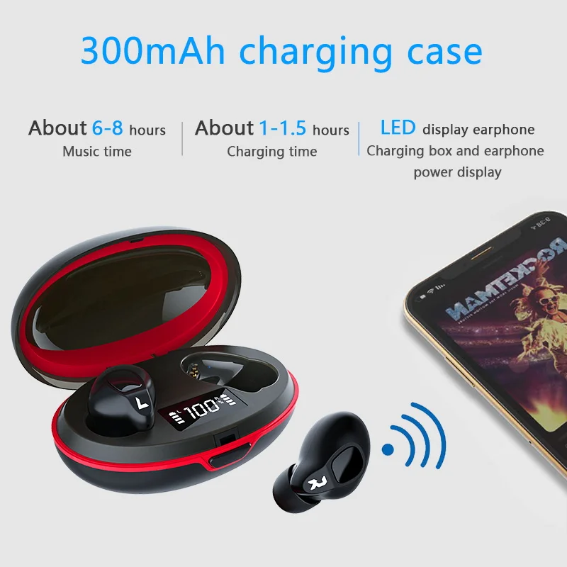 Tws Bluetooth 5 0 беспроводные наушники в ухо с микрофоном спортивные мини