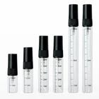 50 шт.лот 2 мл 3 мл 5 мл 10 мл бутылка для образцов с калибровкой пустая парфюмерная бутылка черный распылитель портативный дорожный распылитель