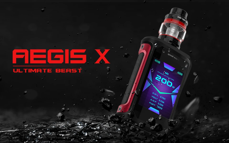2 шт. Geekvape Aegis X kit электронная сигарета 200 Вт Vape Mod fit 5,5 мл cerbrus Танк/Аэро сетка распылитель водонепроницаемый вейп набор VS Aegis Solo