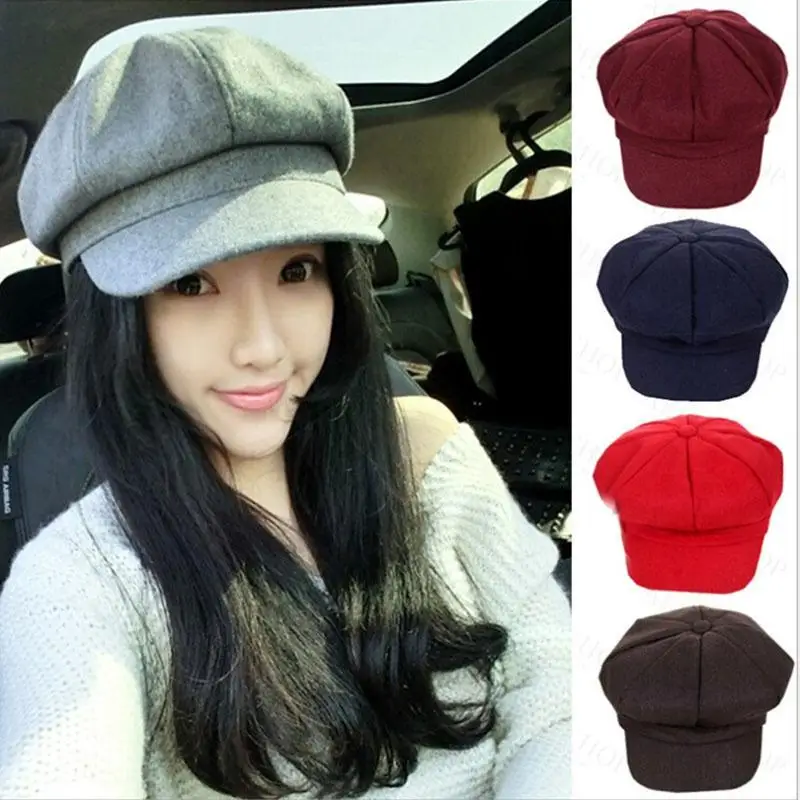 

Women Beret Hat Wool Artist Cap Casual Dome Hat