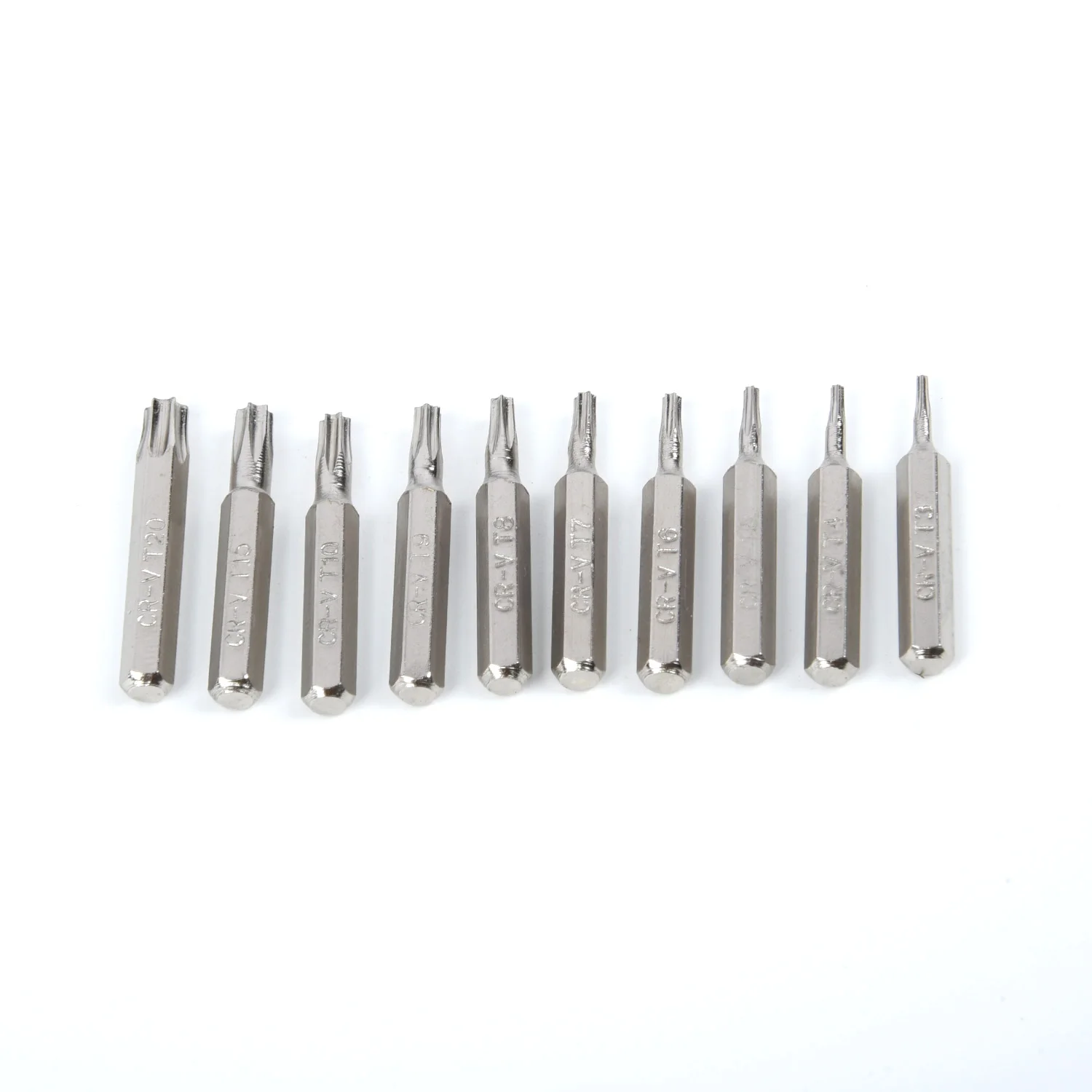 

10PCS/Set T3-T20 Metal Torx Head Screwdriver Bit 28mm Length Tool Replacement