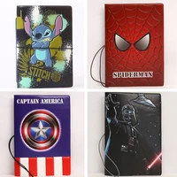 disney marvel spiderman passport cover hulk iron man cartoon 3d wallet boys girls passport case portable id address card holder
