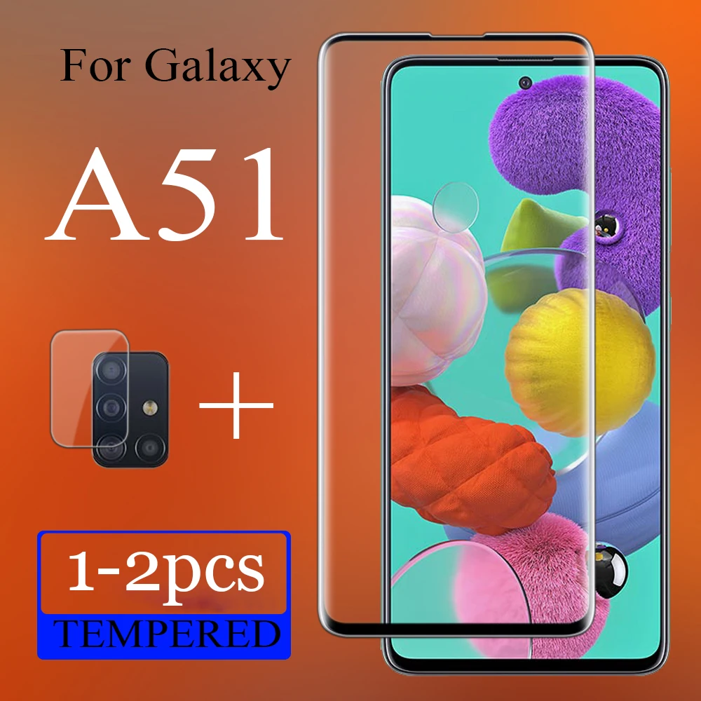 Защитный чехол для samsung galaxy a51 a 51 galaxya51с камерой со стеклянными объективами