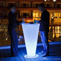 height 110cm waterproof ledup colorful led high light cocktail bar table rechargeable indooroutdoor bar cabinet