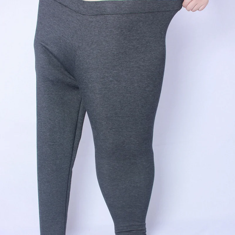 Женские теплые флисовые леггинсы размера плюс мягкое нижнее белье 4XL бесшовные