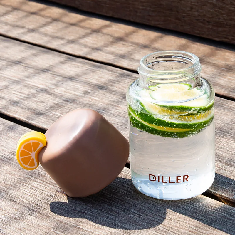 Детский переносной ремешок для бутылки с водой стеклянная Герметичная крышка