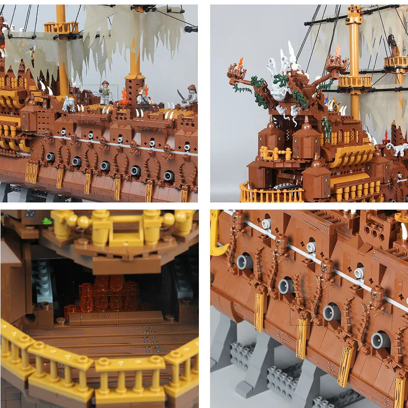

Flying Dutchman Netherlands Ship Set Creator Pirates of The Caribbean Boat Building Blocks Bricks Model Boat Toys