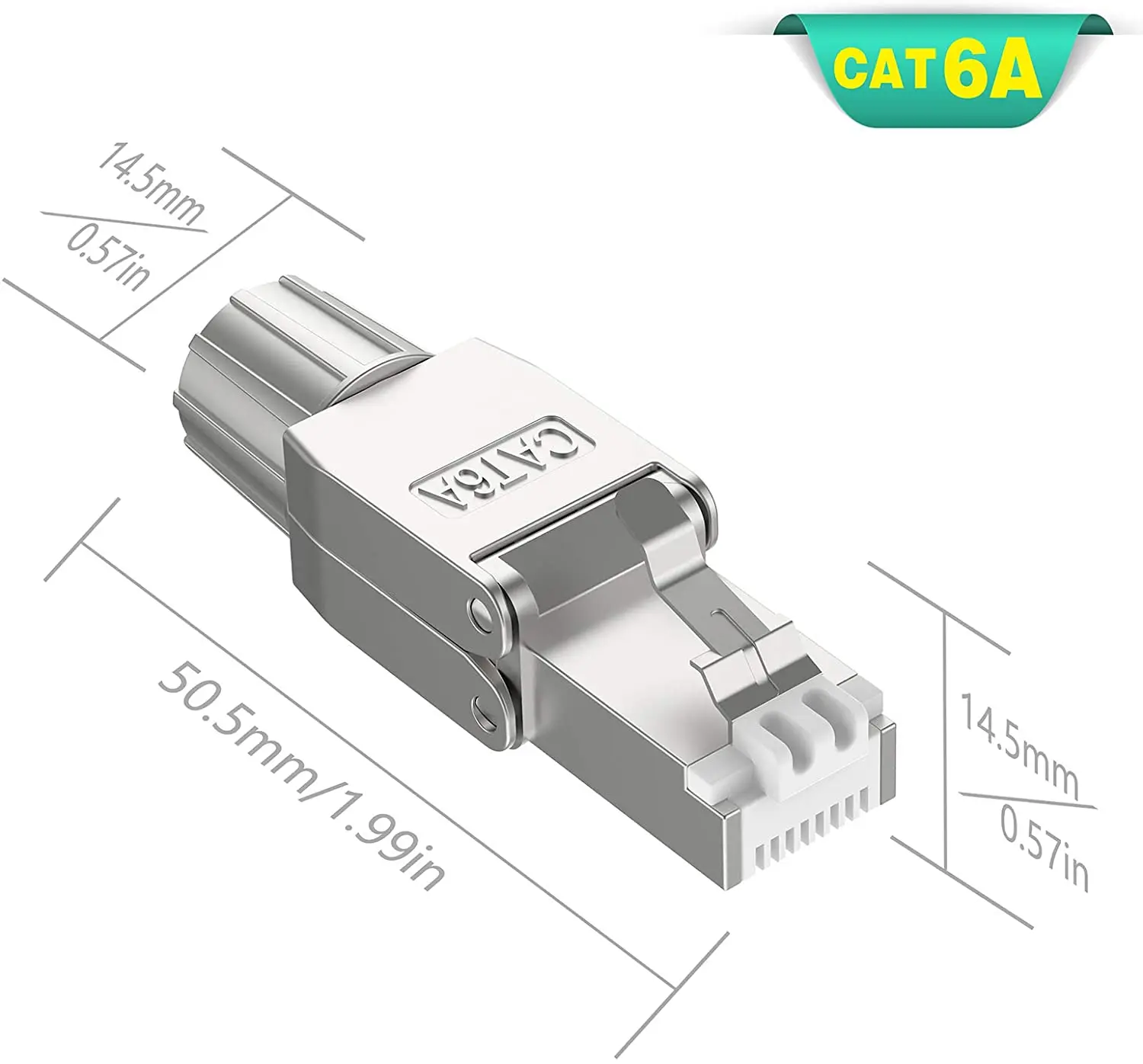 ZoeRax RJ45 Cat8 Cat7 Cat6A Connectors Tool-Free Reusable Ethernet Termination Plugs Internet Plug Fast Field Installation | Электроника