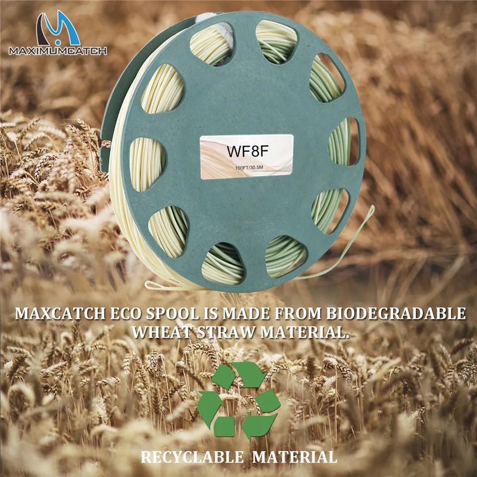 Maximumcatch исходящая короткая Летающая леска 6-10wt 100FT Вес вперед морская Летающая леска с 2 сварными петлями