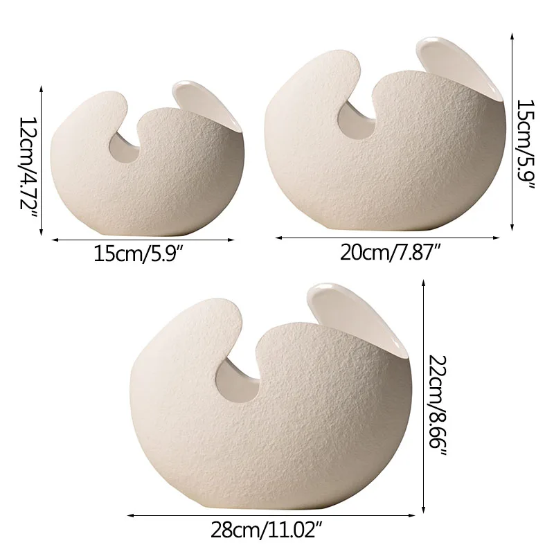 

Strongwell Creative Irregular Eggshell Flower Vase Ceramic Flower Pots Decoration Art Vases Living Room Decoration Furnishings