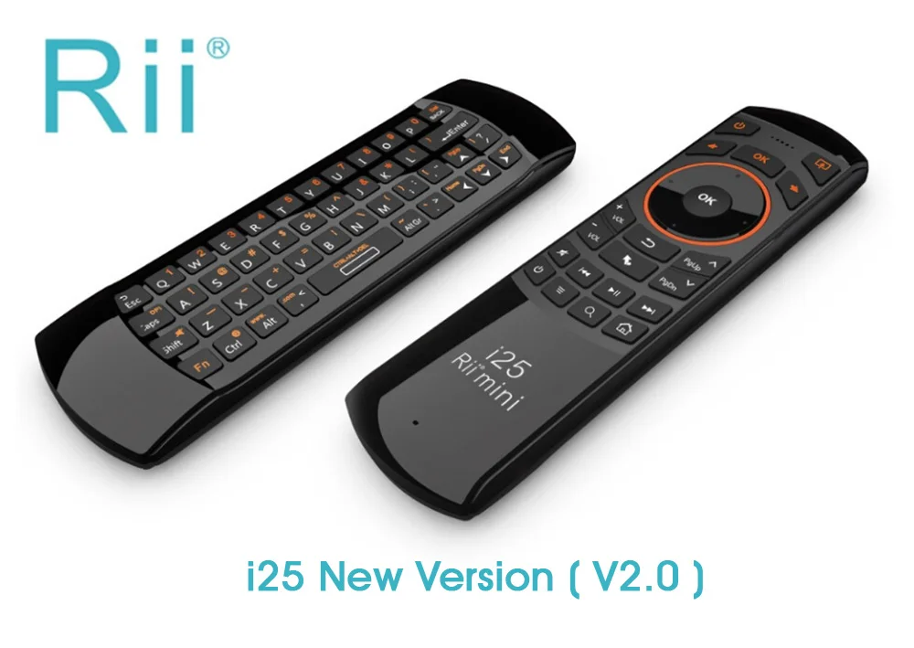 Rii mini i25 клавиатура языка иврит Fly mouse пульт дистанционного управления с программируемым ключом для смарт-ТВ на андроид tv Box Fire tv