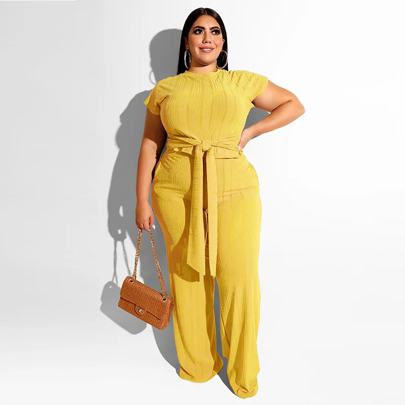 4XL 5XL плюс размер женский костюм комплект из 2 предметов сексуальные женские топы с коротким рукавом брючные костюмы повседневные Модные брюки наряды Большие размеры 3XL
