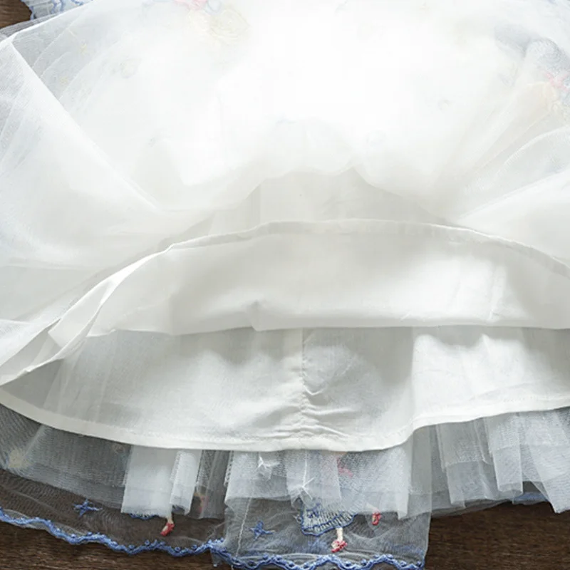 Газовое платье принцессы для маленьких девичье дня рождения с изображением