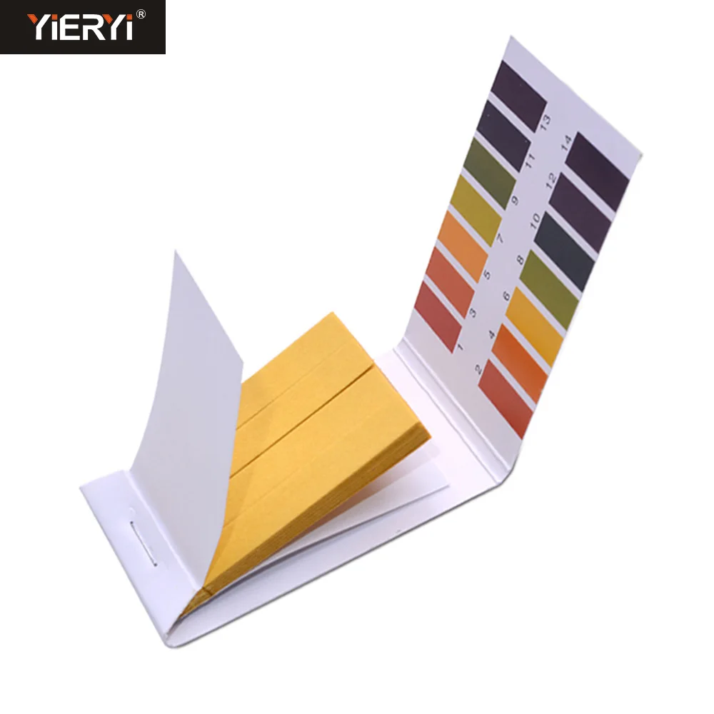 Yieryi 1-14 PH Тест-бумага Щелочная кислота pH Тест-Полоски водный Лакмус тест-инструмент с цветовой таблицей скидка 50
