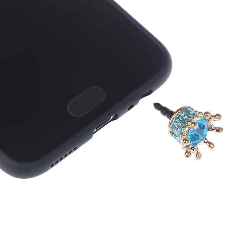 Маленькая Корона Дизайн 3 5 мм анти Пылезащитная заглушка для Iphone хiaomi Samsung